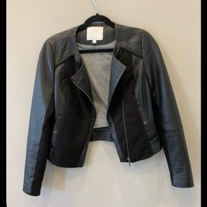 Anthropologie genuine leather moto jacket size m